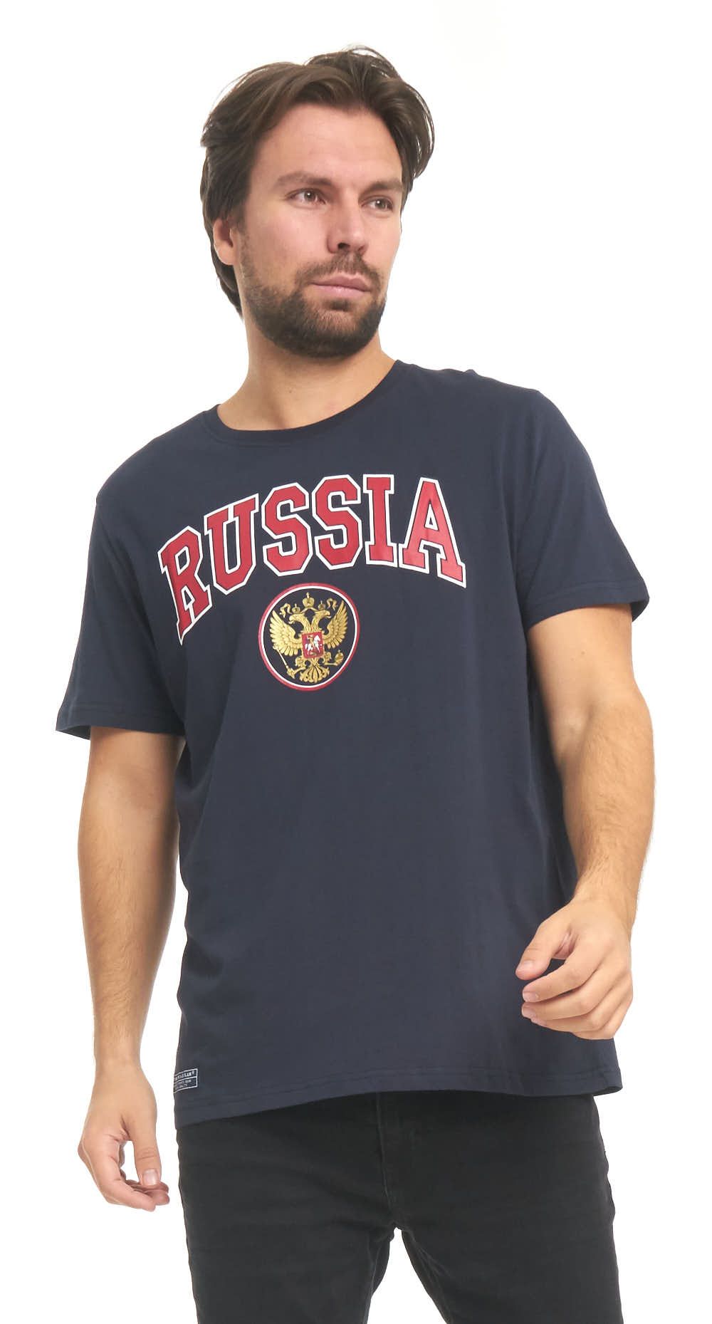

Футболка мужская Atributika&Club Россия 138450 синяя 3XL, Синий, Россия 138450