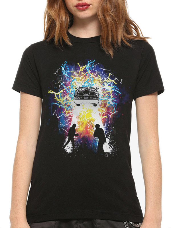 

Футболка женская Dream Shirts Назад в Будущее черная L, Черный, Назад в Будущее