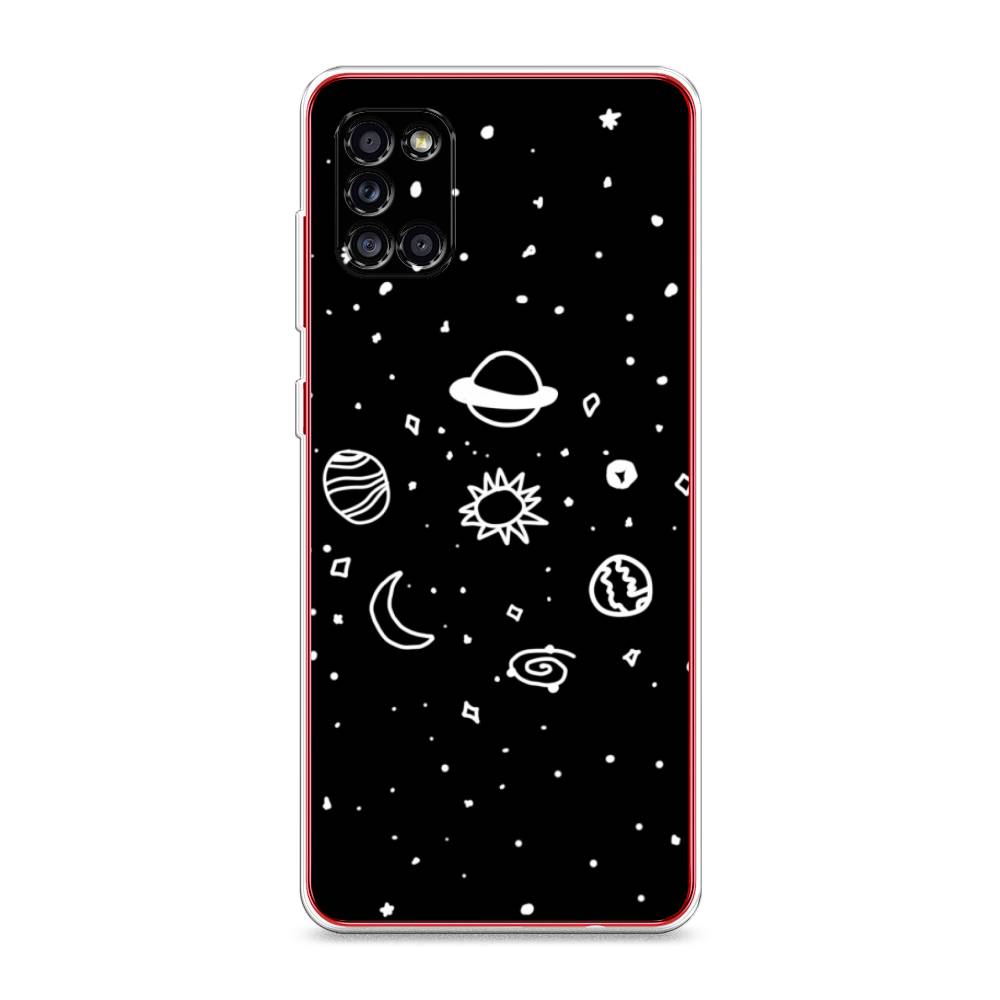 

Чехол для Samsung Galaxy A31 "Дудл солнечной системы", Бежевый;серый, 2100350-2