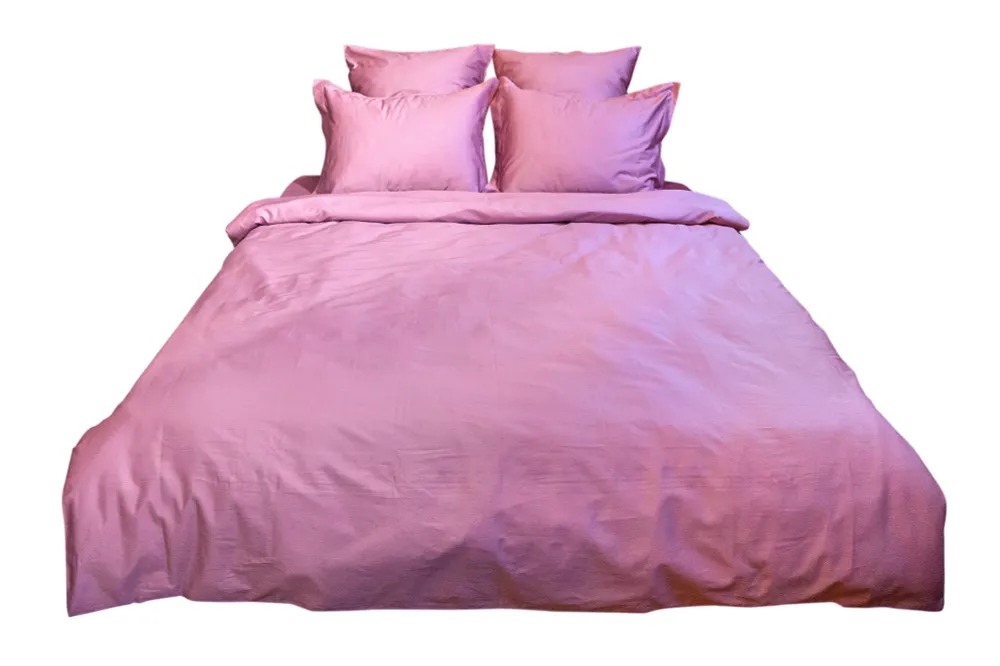 Комплект постельного белья Wonne Traum Elegance pastel 1,5 сп сатин розовый