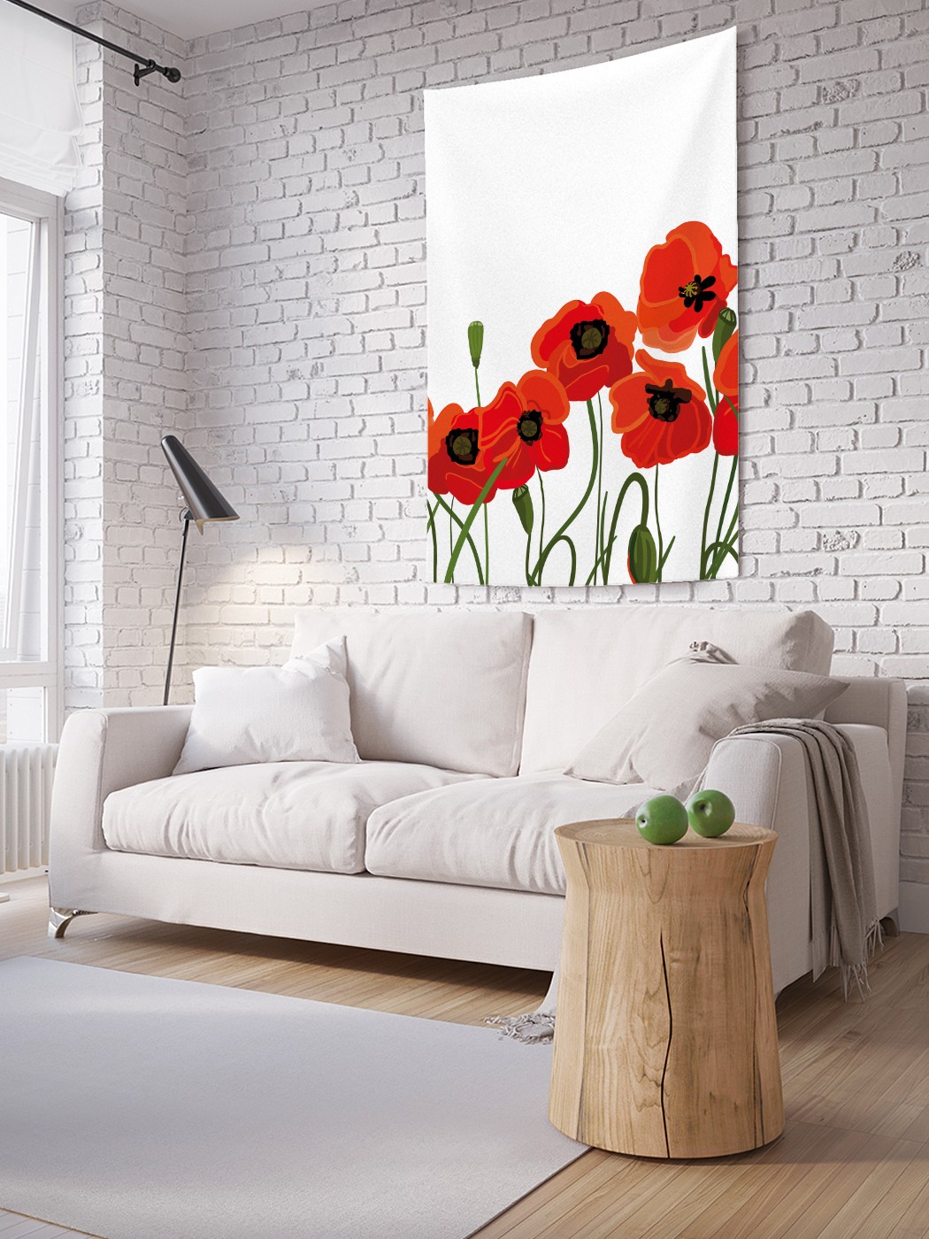

Вертикальное фотопанно на стену JoyArty Маковый ряд 150x200 см, Маковый ряд