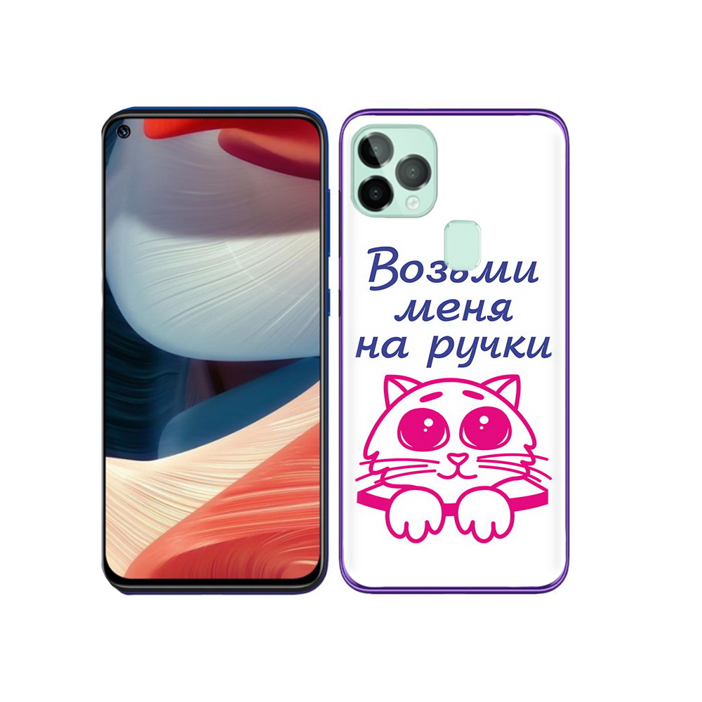 

Чехол MyPads Tocco для Oukitel C22 мяу, Прозрачный, Tocco