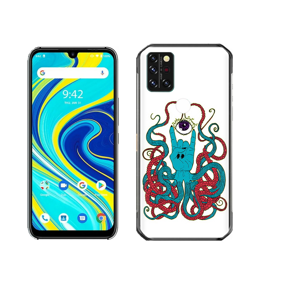 

Чехол MyPads Tocco для Umidigi A7 Pro осьминог-рука абстракция, Прозрачный, Tocco