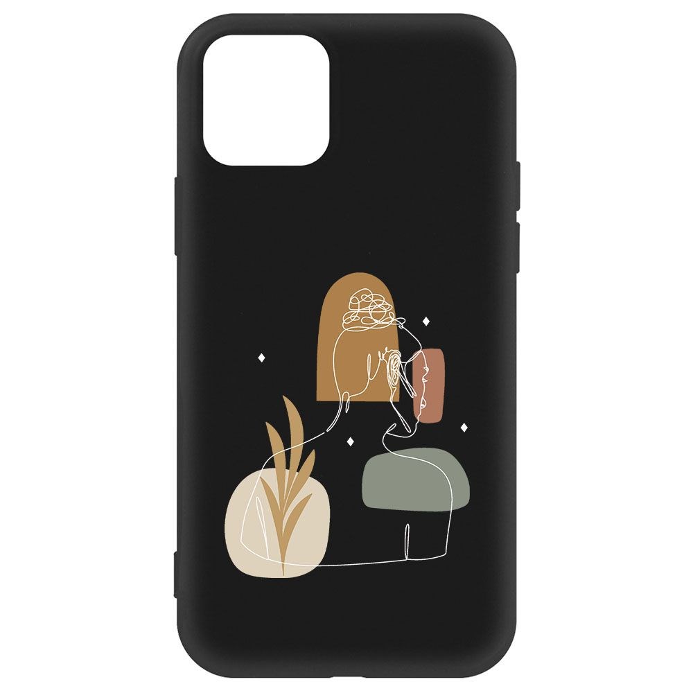 фото Чехол-накладка krutoff soft case таинственность для iphone 12 черный