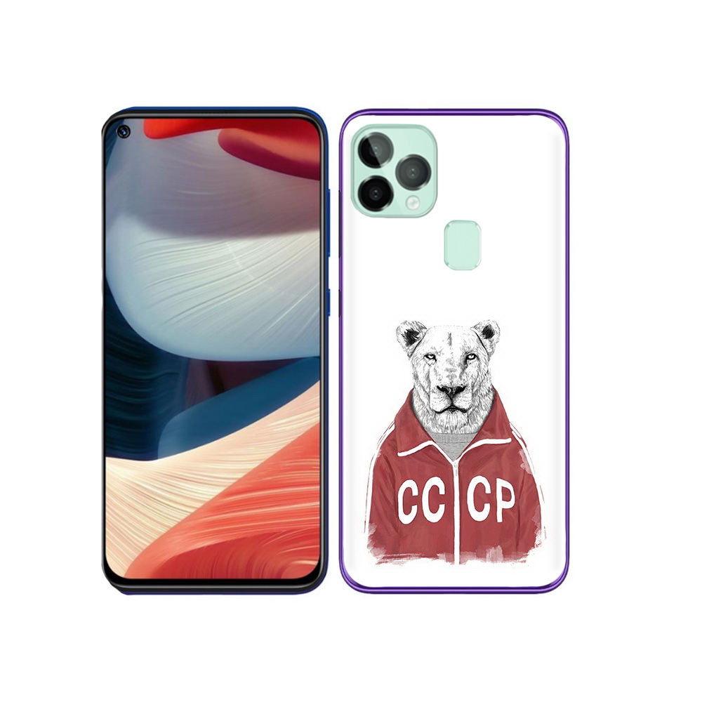 

Чехол MyPads Tocco для Oukitel C22 львица ссср, Прозрачный, Tocco