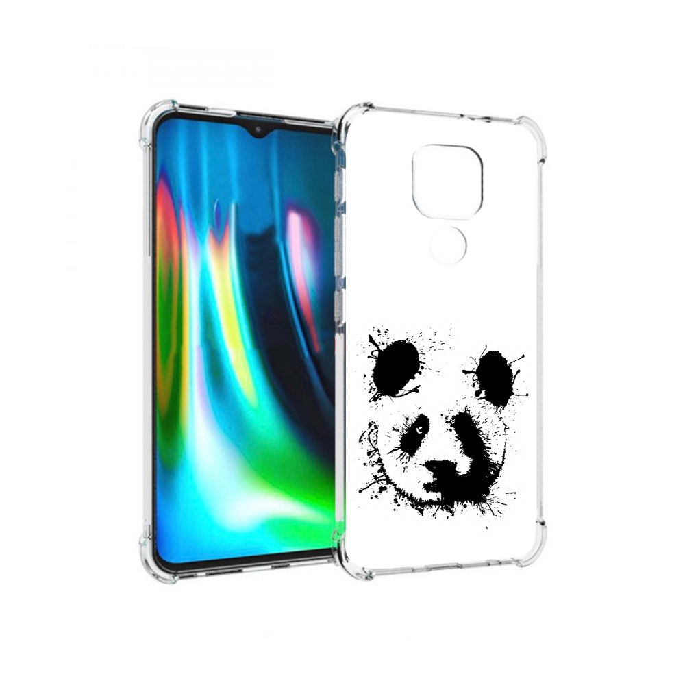 

Чехол MyPads Tocco для Motorola Moto G9 Play клякса-панда (PT227081.347.389), Прозрачный, Tocco