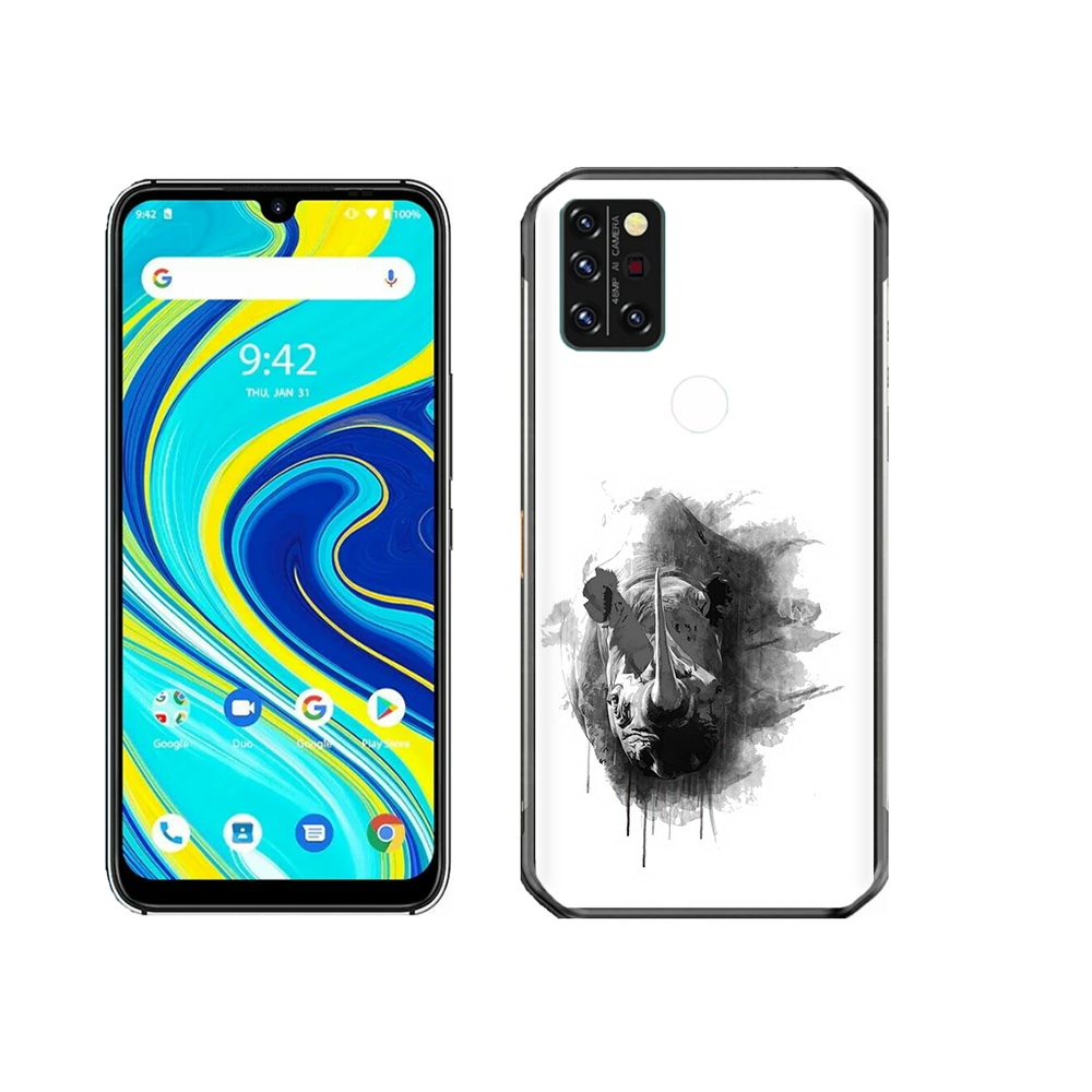 

Чехол MyPads Tocco для Umidigi A7 Pro носорог, Прозрачный, Tocco