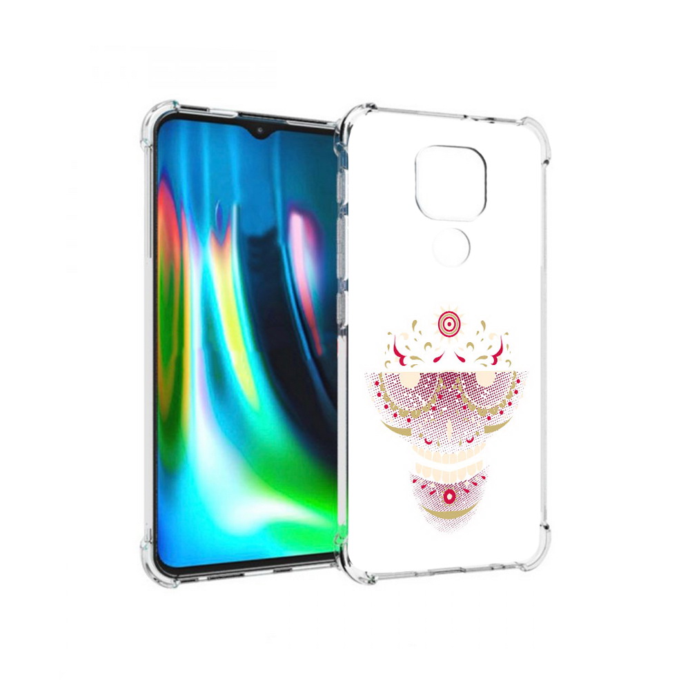

Чехол MyPads Tocco для Motorola Moto G9 Play карнавальный скелет абстракция, Прозрачный, Tocco