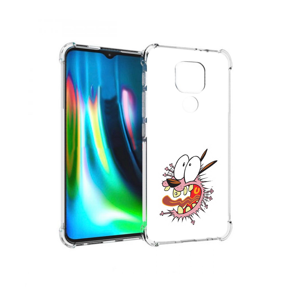 

Чехол MyPads Tocco для Motorola Moto G9 Play испуганный бобик (PT227081.347.381), Прозрачный, Tocco