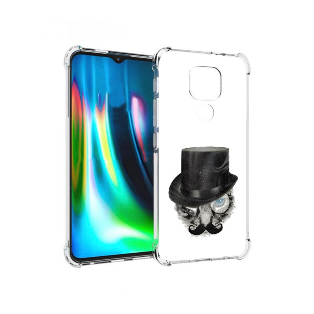 

Чехол MyPads Tocco для Motorola Moto G9 Play интелегентный кот (PT227081.347.378), Прозрачный, Tocco