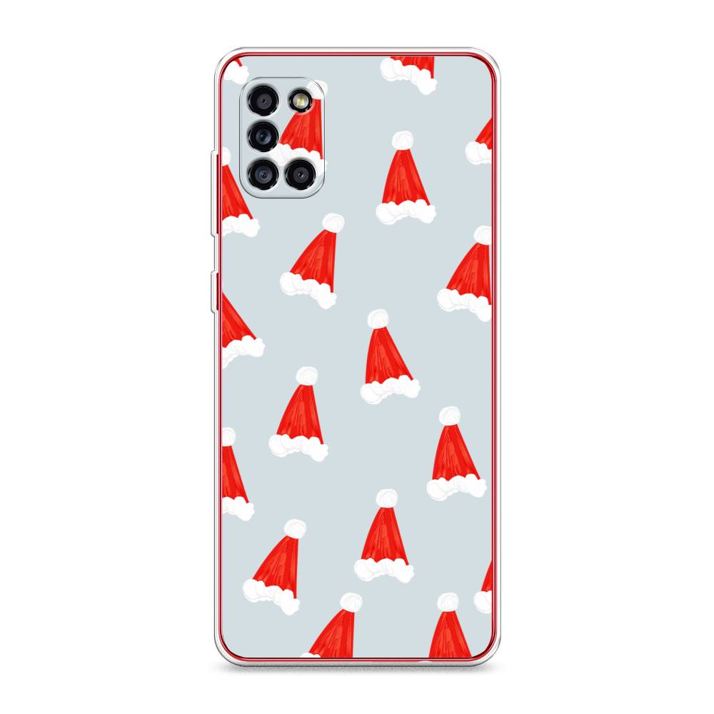 

Чехол для Samsung Galaxy A31 "Новогодние шапочки", Белый;красный;серый, 2100350-5