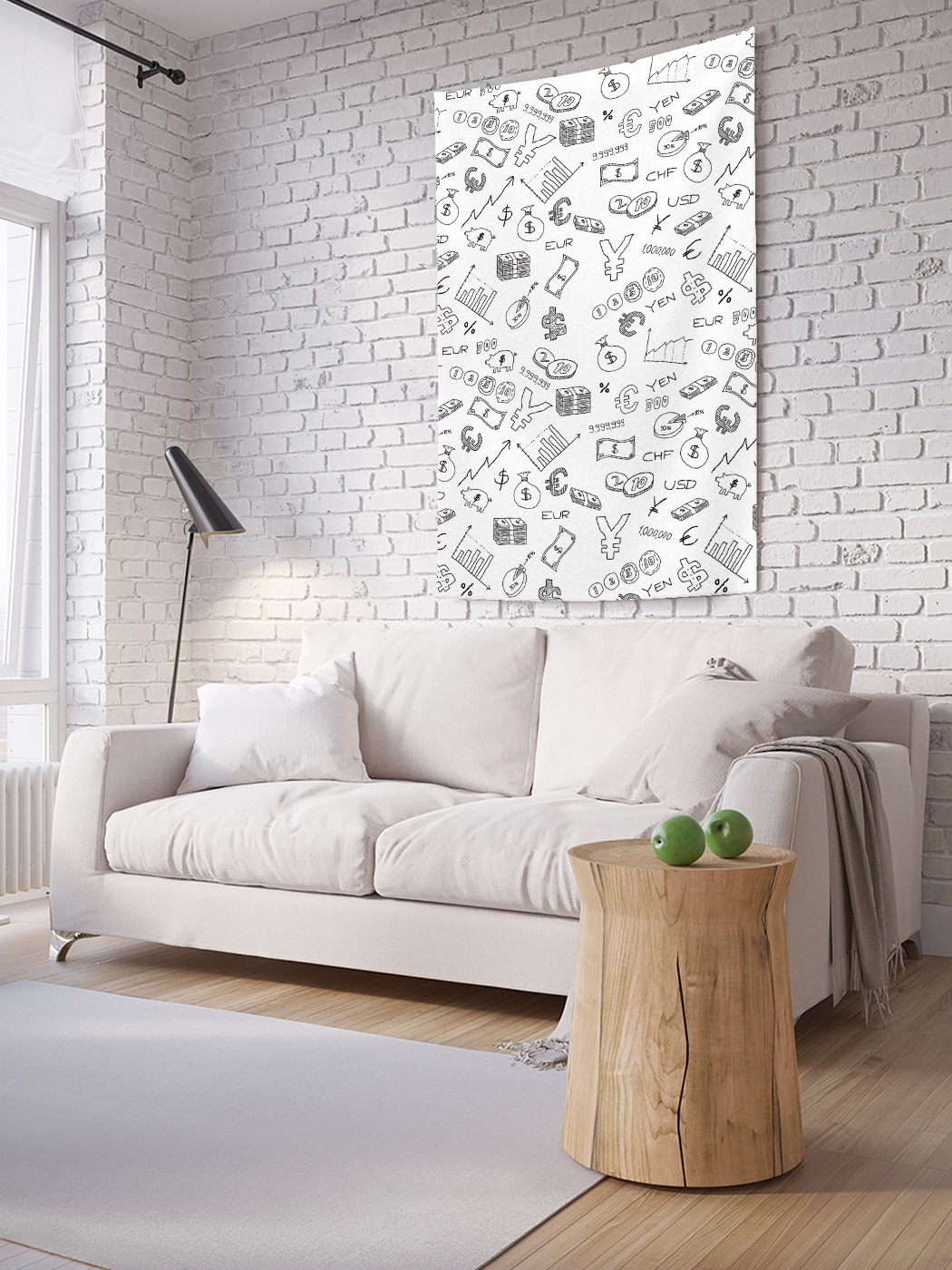 

Вертикальное фотопанно на стену JoyArty Курсы валют 150x200 см, Курсы валют