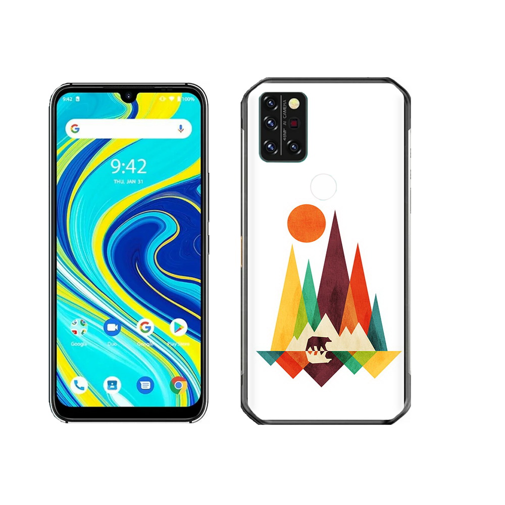 

Чехол MyPads Tocco для Umidigi A7 Pro нарисованные горы с медведем, Прозрачный, Tocco