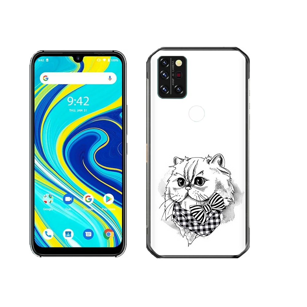

Чехол MyPads Tocco для Umidigi A7 Pro нарисованная красивая кошечка, Прозрачный, Tocco