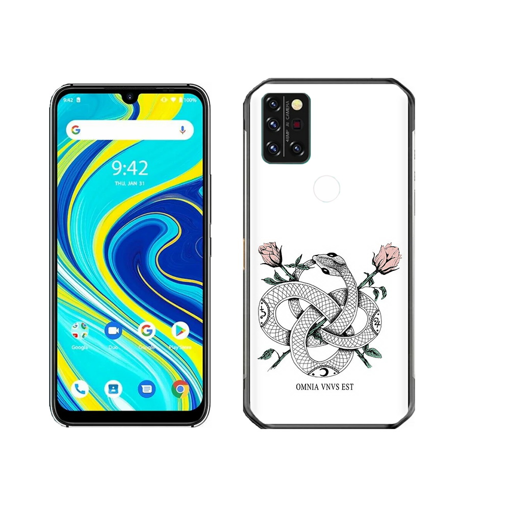 

Чехол MyPads Tocco для Umidigi A7 Pro нарисованная змея абстракция, Прозрачный, Tocco