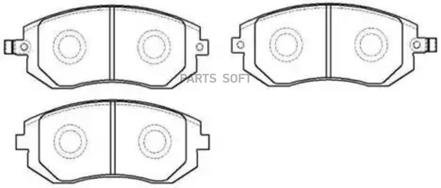 

Колодки Тормозные Дисковые Subaru: Impreza 00.8-, Forester 01-10 HSB HP8422