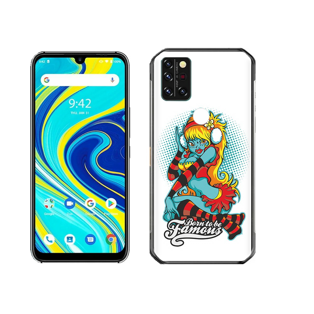 

Чехол MyPads Tocco для Umidigi A7 Pro нарисованная девушка в наушниках, Прозрачный, Tocco