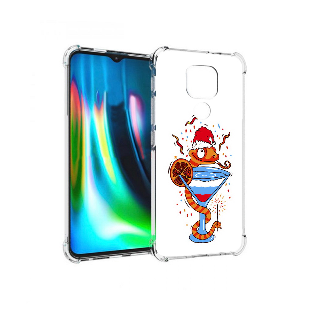 

Чехол MyPads Tocco для Motorola Moto G9 Play змейка (PT227081.347.364), Прозрачный, Tocco