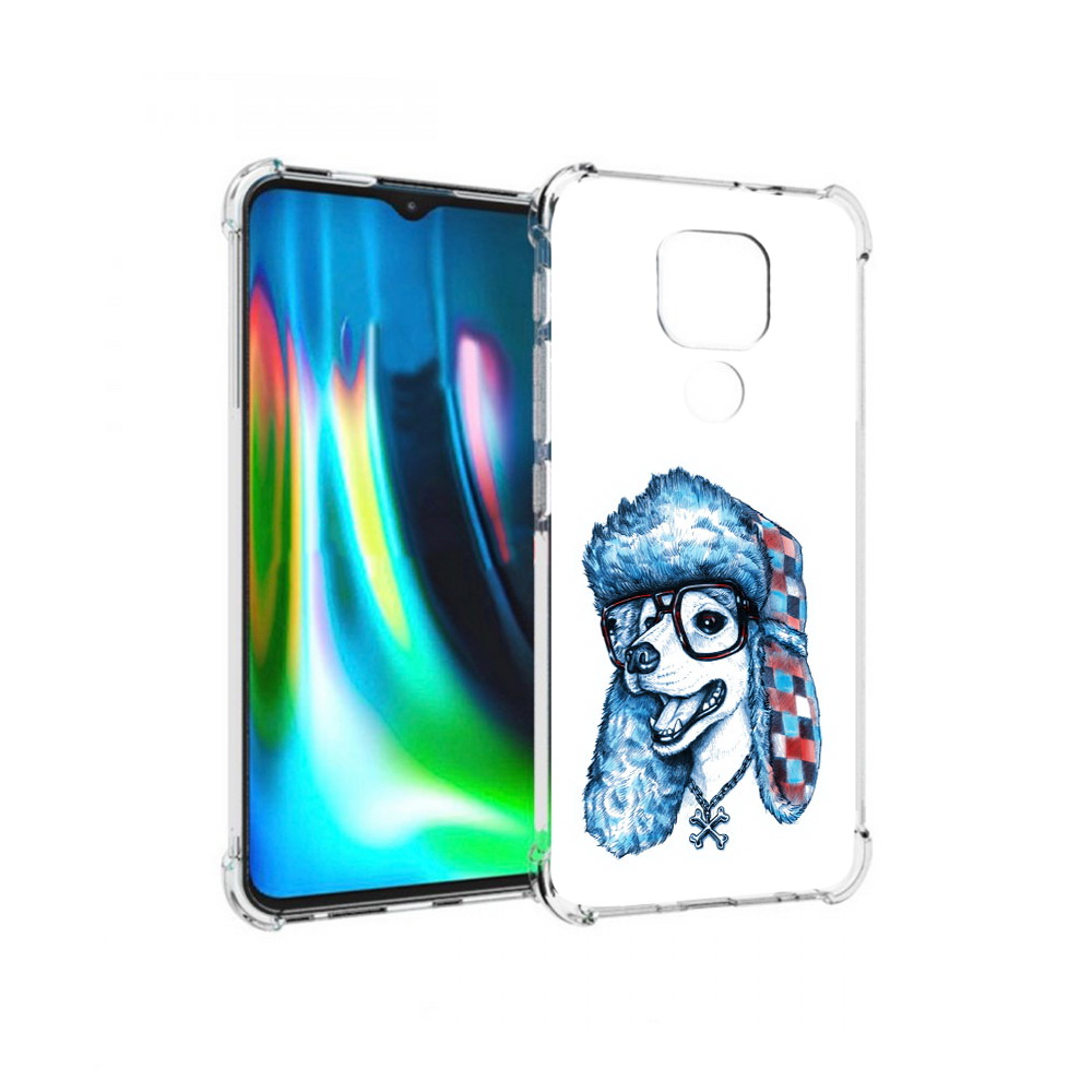 

Чехол MyPads Tocco для Motorola Moto G9 Play зимний пес (PT227081.347.362), Прозрачный, Tocco