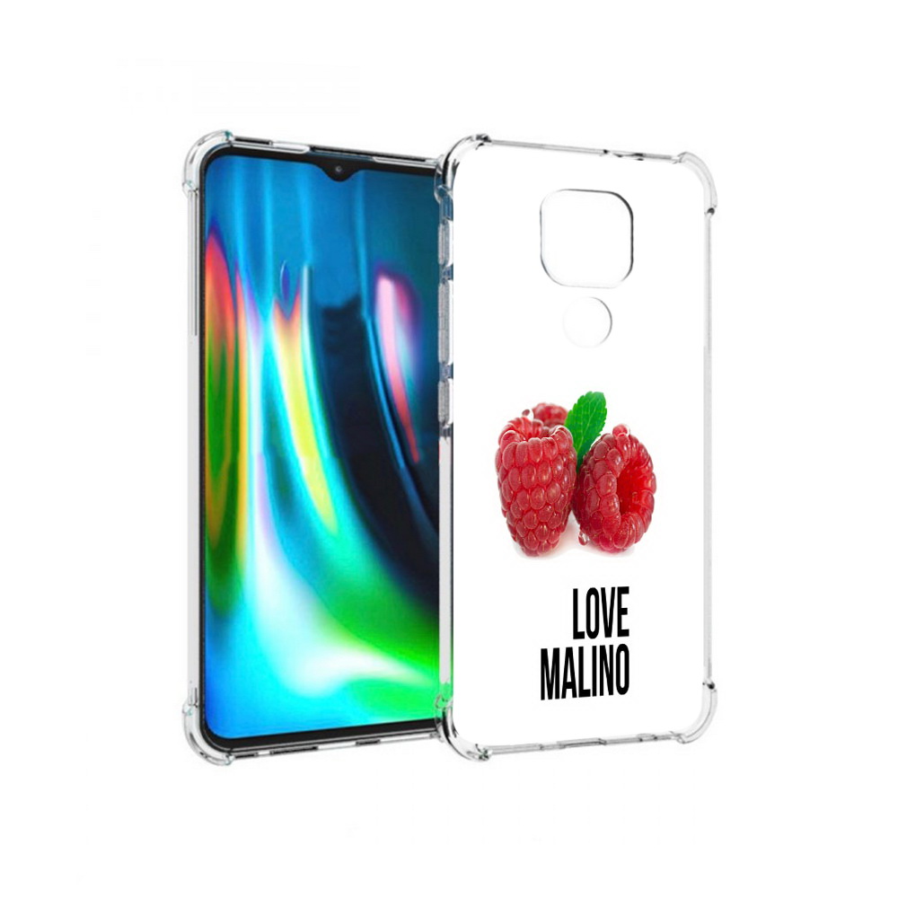 

Чехол MyPads Tocco для Motorola Moto G9 Play Бренд лове малино (PT227081.347.36), Прозрачный, Tocco