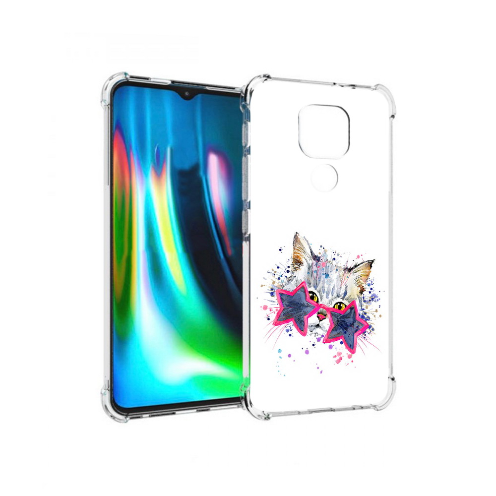 

Чехол MyPads Tocco для Motorola Moto G9 Play звездные очки (PT227081.347.353), Прозрачный, Tocco