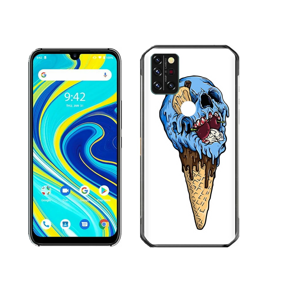 

Чехол MyPads Tocco для Umidigi A7 Pro мороженное череп, Прозрачный, Tocco