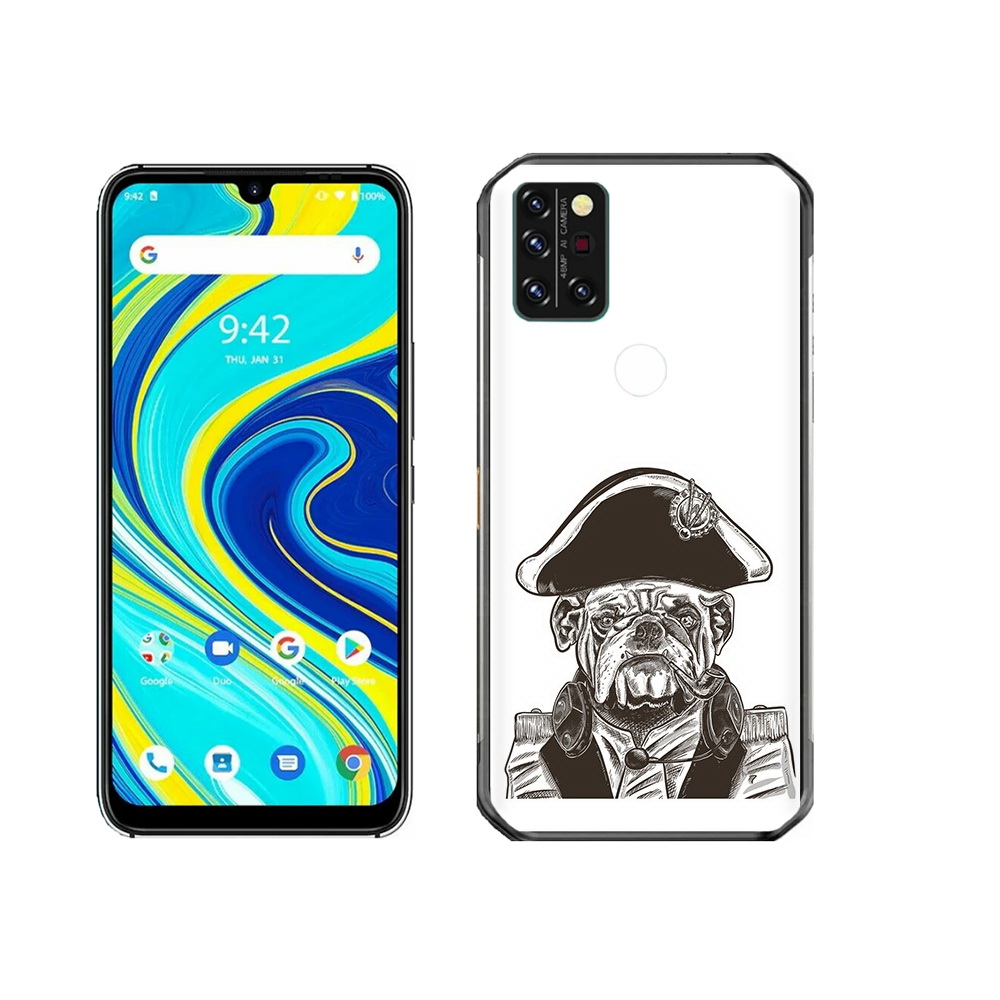 

Чехол MyPads Tocco для Umidigi A7 Pro мопс генерал, Прозрачный, Tocco