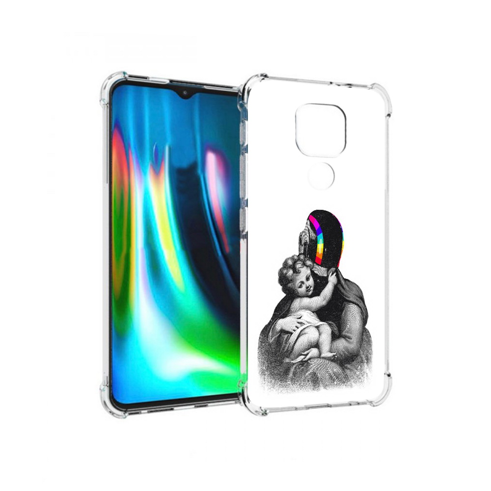 

Чехол MyPads Tocco для Motorola Moto G9 Play защитник в шлеме (PT227081.347.350), Прозрачный, Tocco