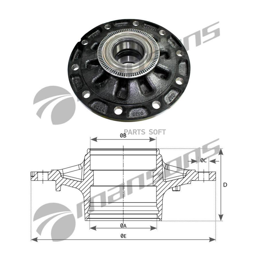 Ступица Колесная Saf Z911-3020 Saf 2 1Шт Mansons 600216