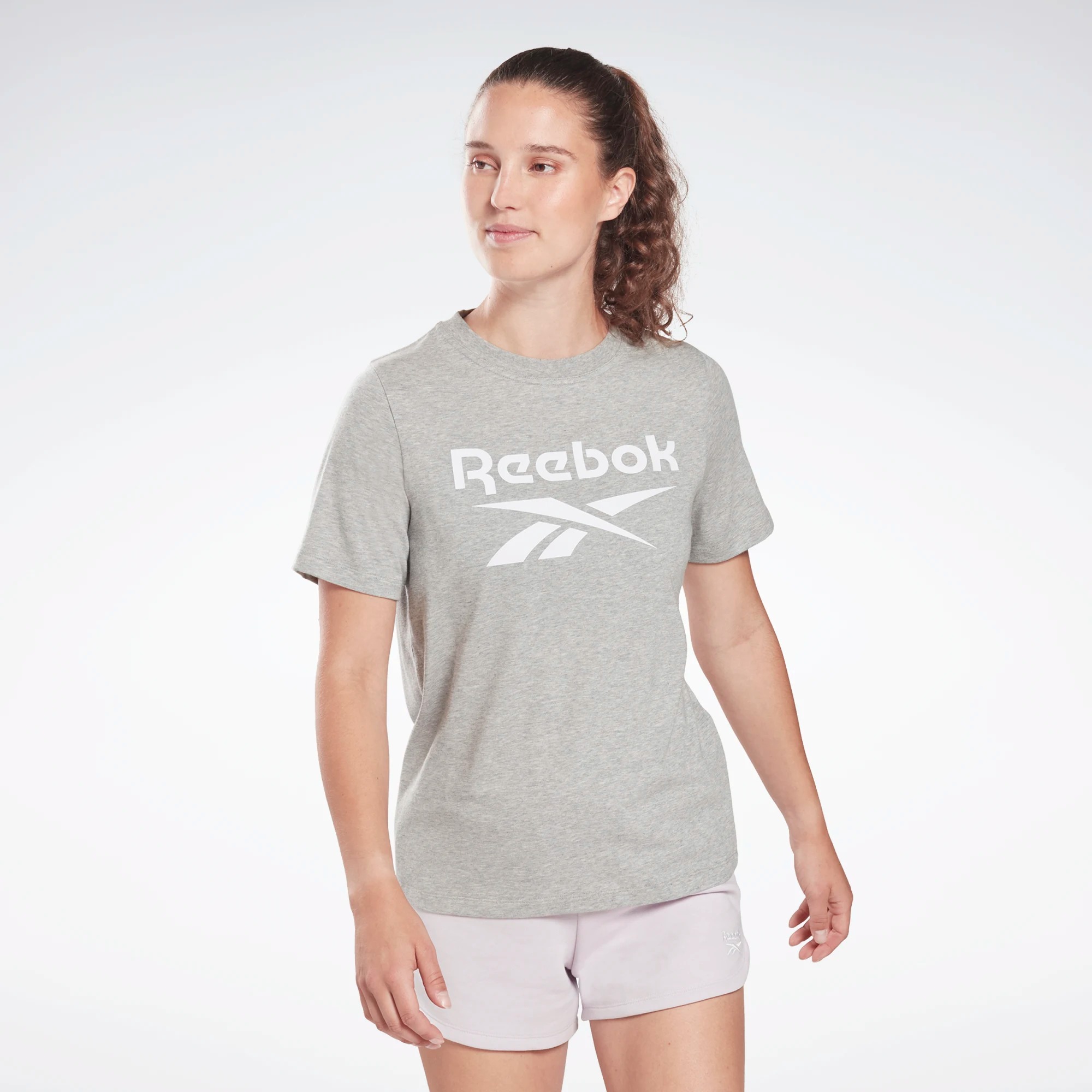 

Футболка женская Reebok HB2272 серая L, Серый, HB2272