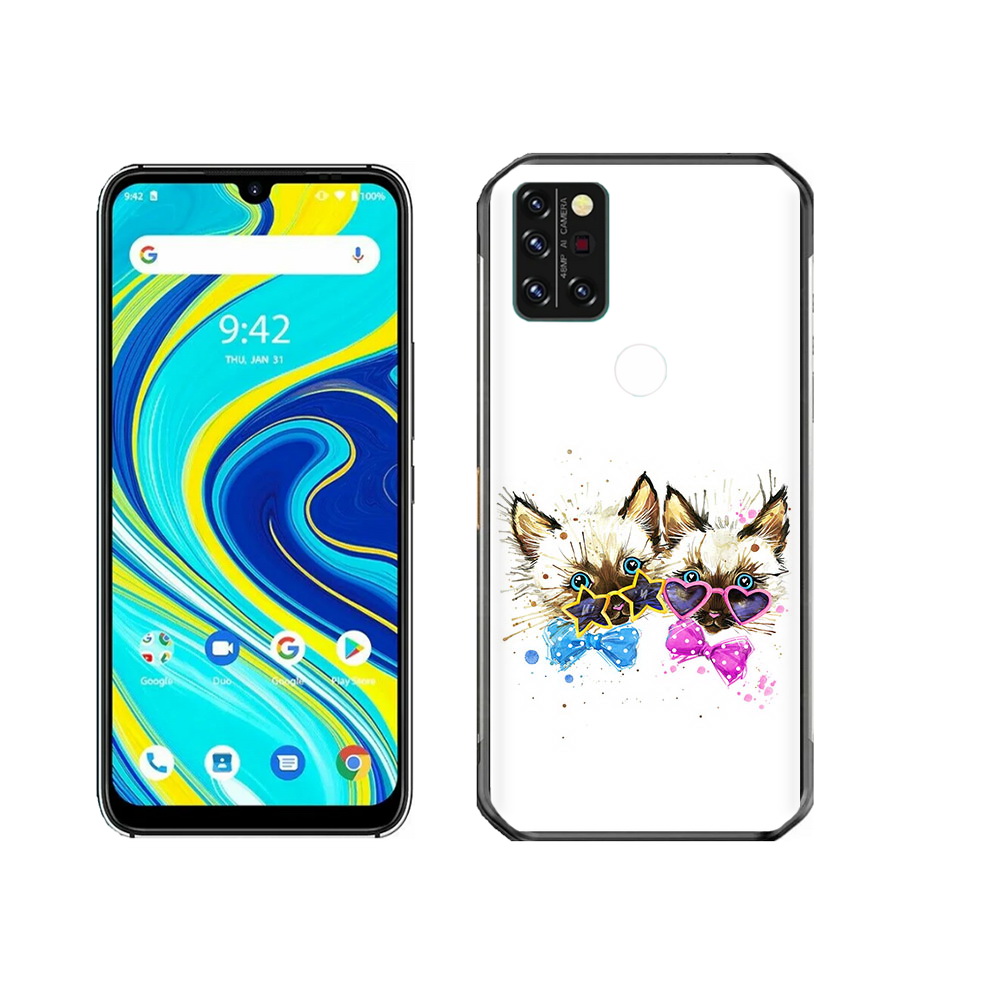 

Чехол MyPads Tocco для Umidigi A7 Pro милые котята, Прозрачный, Tocco