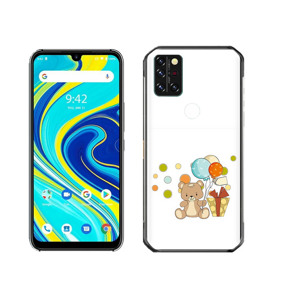 

Чехол MyPads Tocco для Umidigi A7 Pro медвеженок с подарком, Прозрачный, Tocco