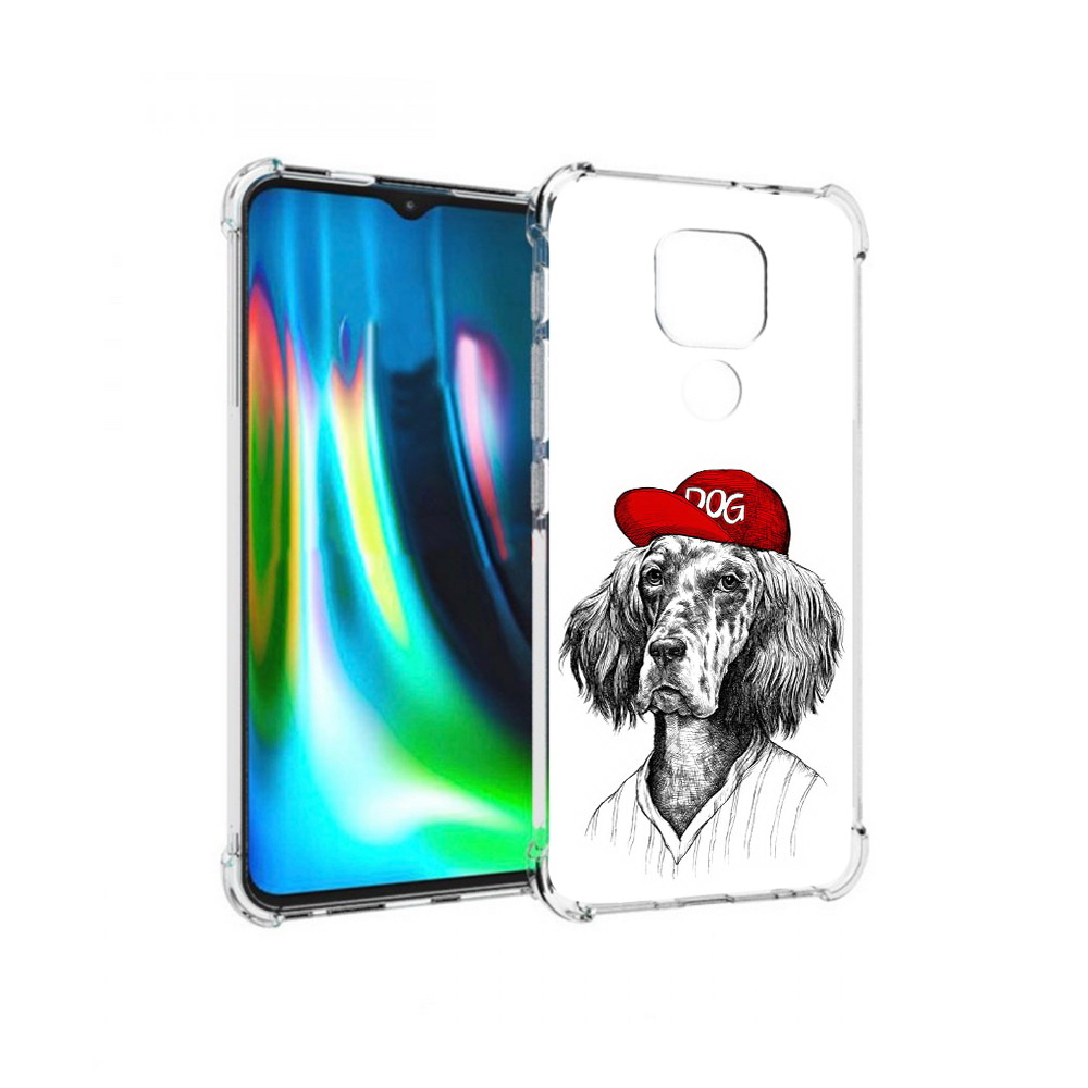 

Чехол MyPads Tocco для Motorola Moto G9 Play дог (PT227081.347.333), Прозрачный, Tocco