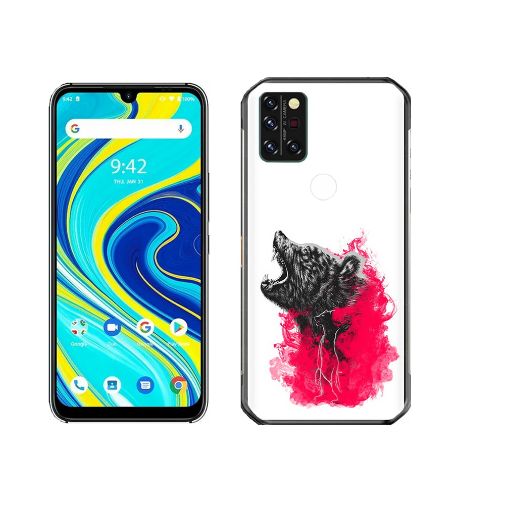 

Чехол MyPads Tocco для Umidigi A7 Pro медведь в дымке, Прозрачный, Tocco