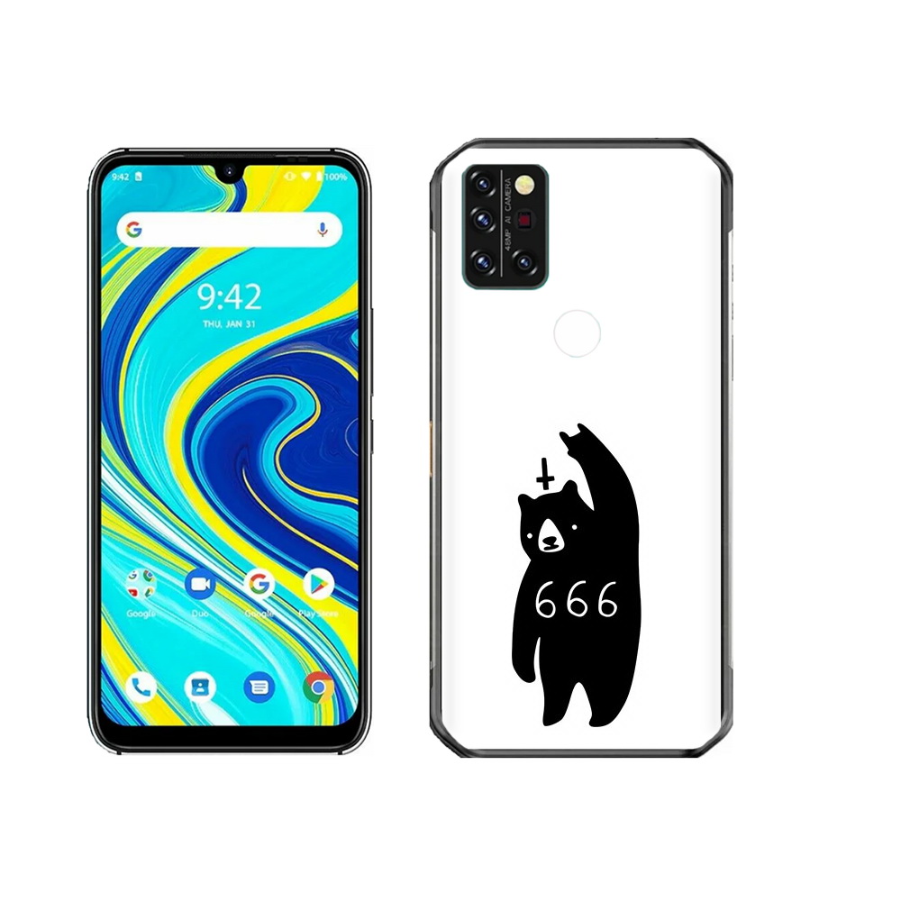

Чехол MyPads Tocco для Umidigi A7 Pro медведь 666, Прозрачный, Tocco