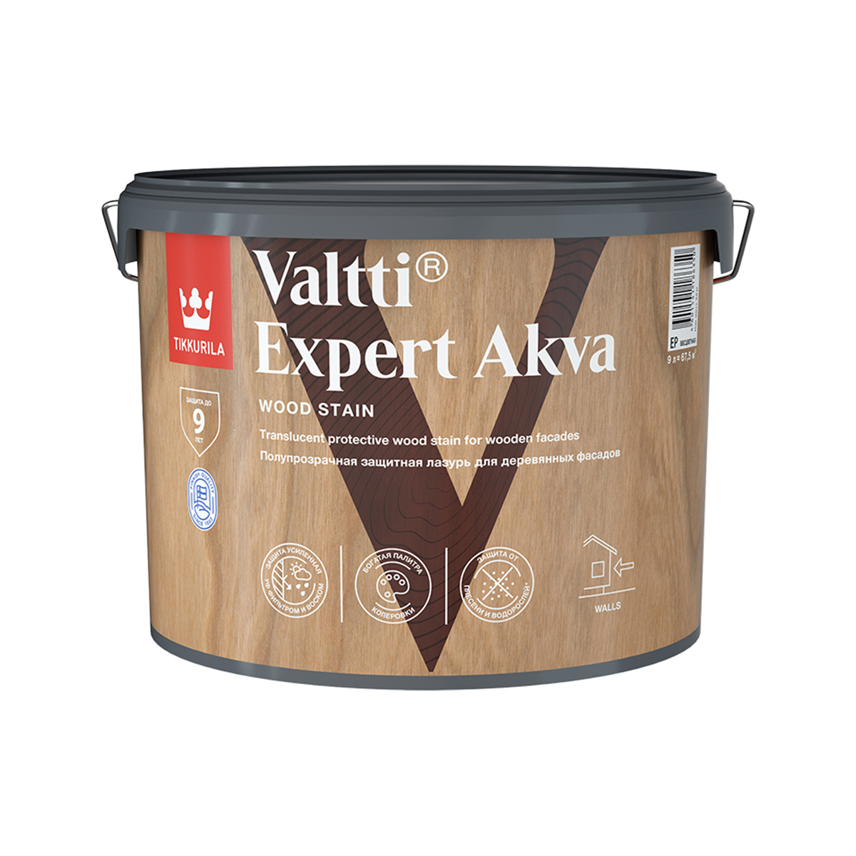 

Антисептик Tikkurila Valtti Expert Akva 9л, цвет беленый дуб, Бежевый, Valtti Expert Akva-1