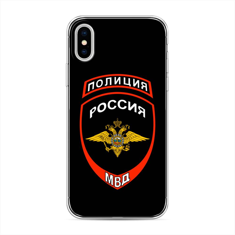 фото Силиконовый чехол "полиция шеврон" на apple iphone xs (10s) awog