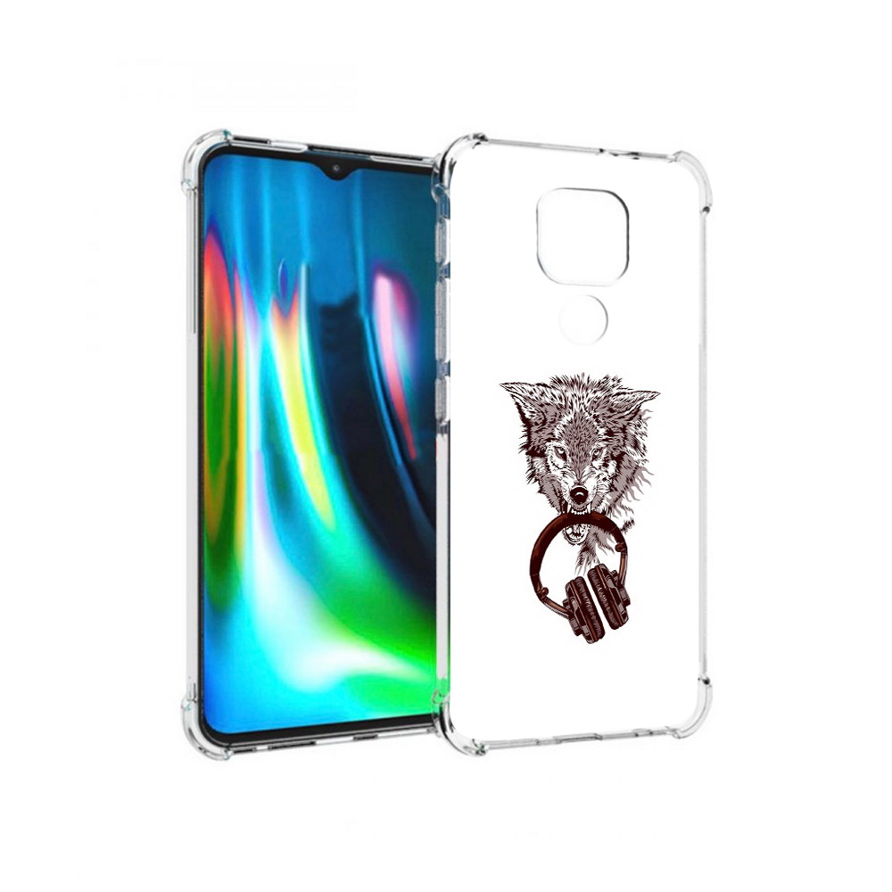 

Чехол MyPads Tocco для Motorola Moto G9 Play дикий волк (PT227081.347.325), Прозрачный, Tocco