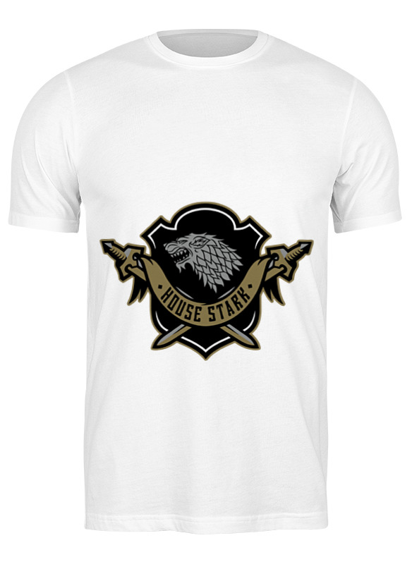 

Футболка мужская Printio House stark белая M, House stark