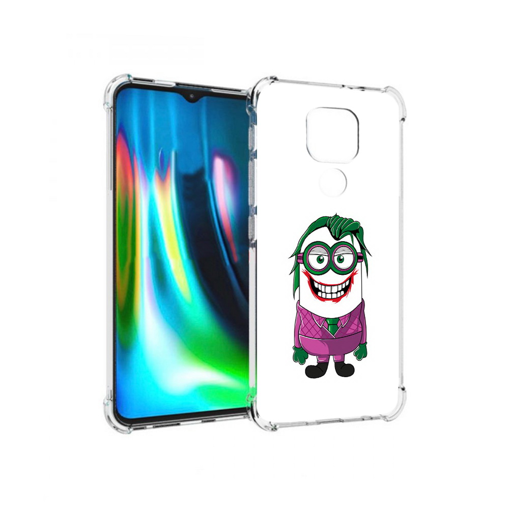 

Чехол MyPads Tocco для Motorola Moto G9 Play джокер миньон (PT227081.347.322), Прозрачный, Tocco