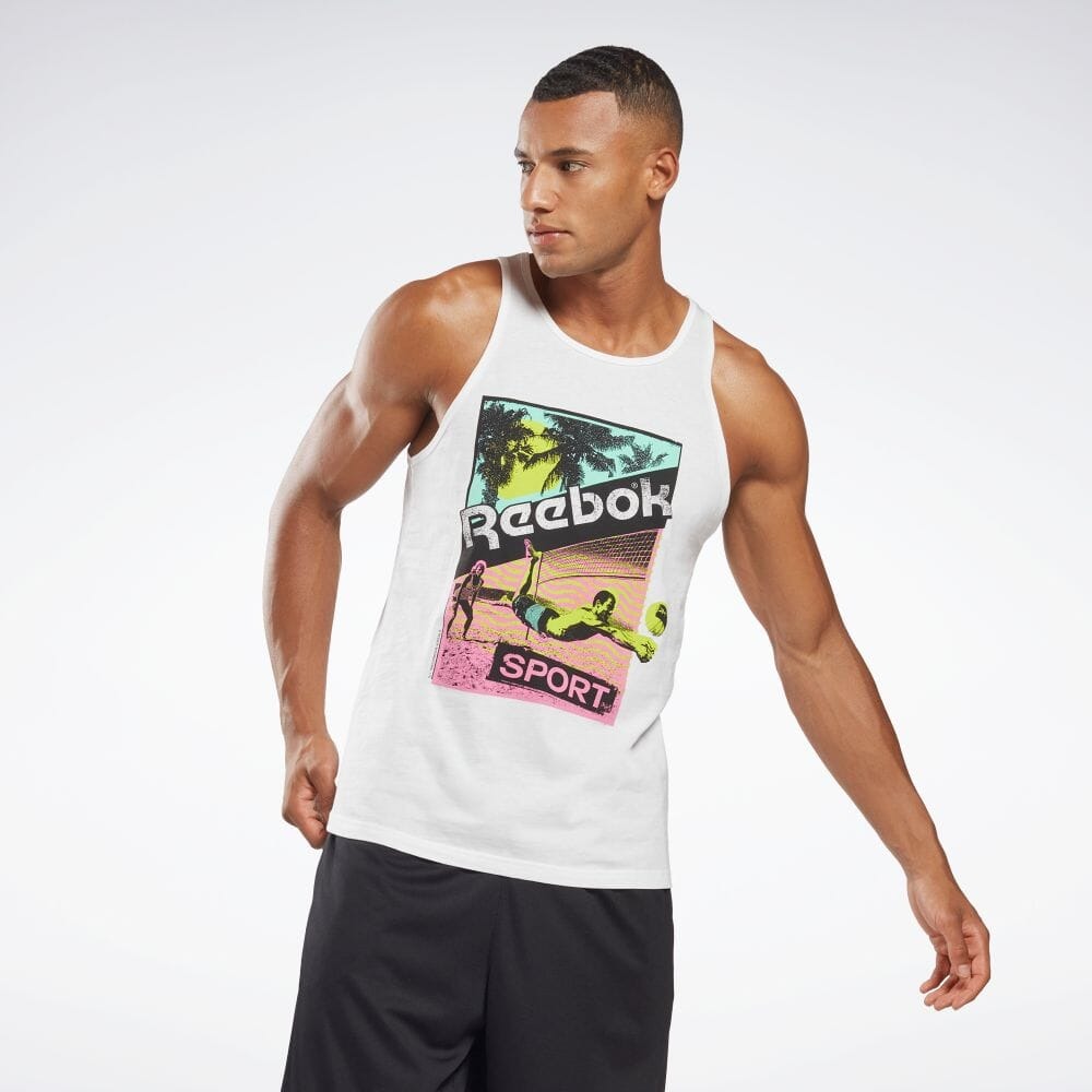 Майка мужская Reebok HB8529 белая S фото.