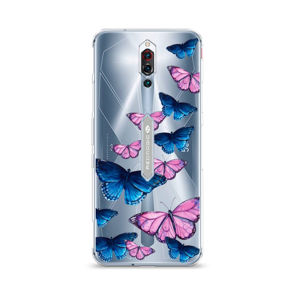фото Силиконовый чехол "полет бабочек" на zte red magic 5s awog