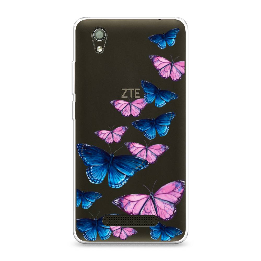 фото Силиконовый чехол "полет бабочек" на zte blade x3 awog