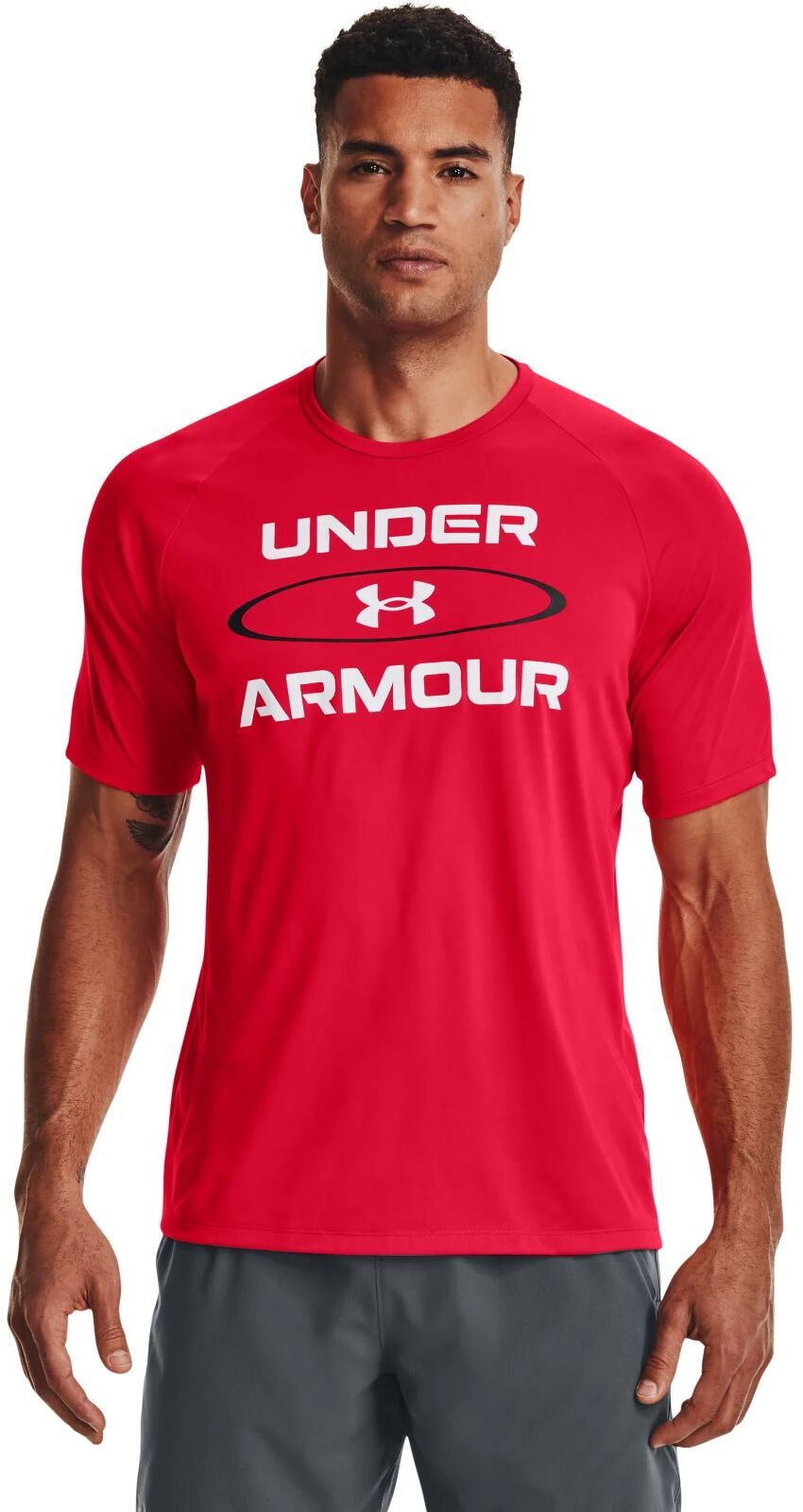 

Футболка мужская Under Armour UA Tech 2.0 WM Graphic SS-RED красная SM, Красный, UA Tech 2.0 WM Graphic SS-RED