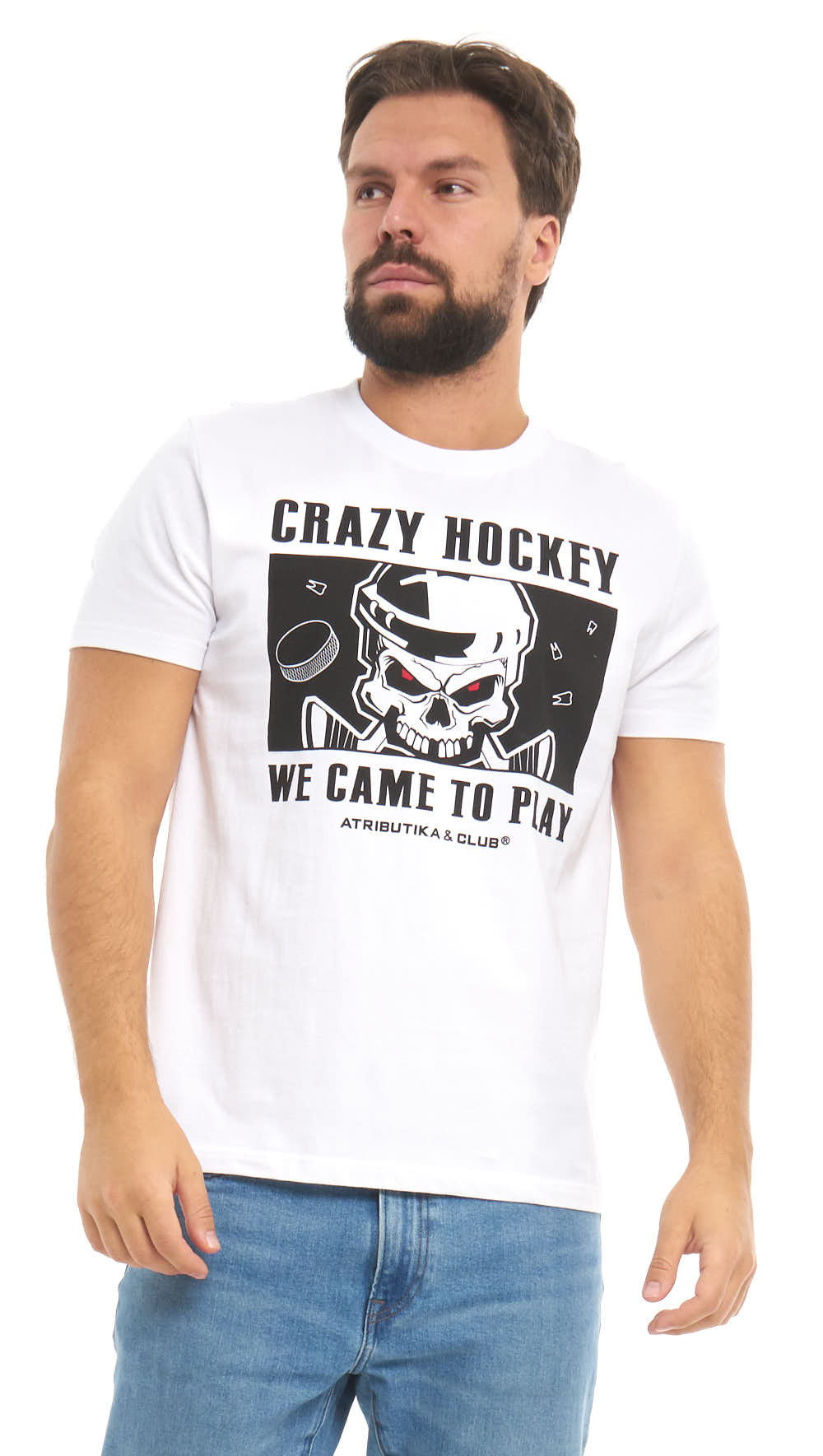 

Футболка мужская Atributika&Club Crazy Hockey 138430 белая XL, Белый, Crazy Hockey 138430