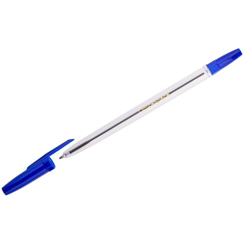 Ручка шариковая OfficeSpace синяя, 1мм, 10 шт