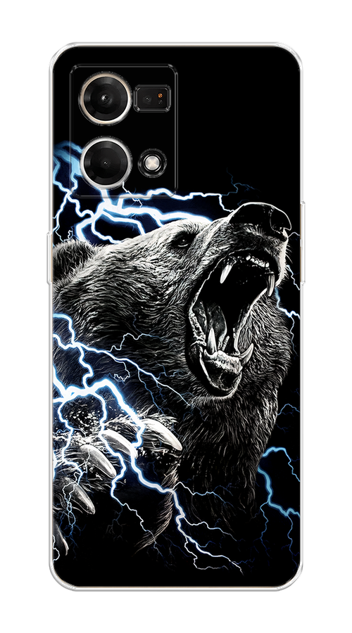 

Чехол на Oppo Reno 7 4G/8 4G "Гроза и медведь", Черный;серый;серебристый, 2511250-1