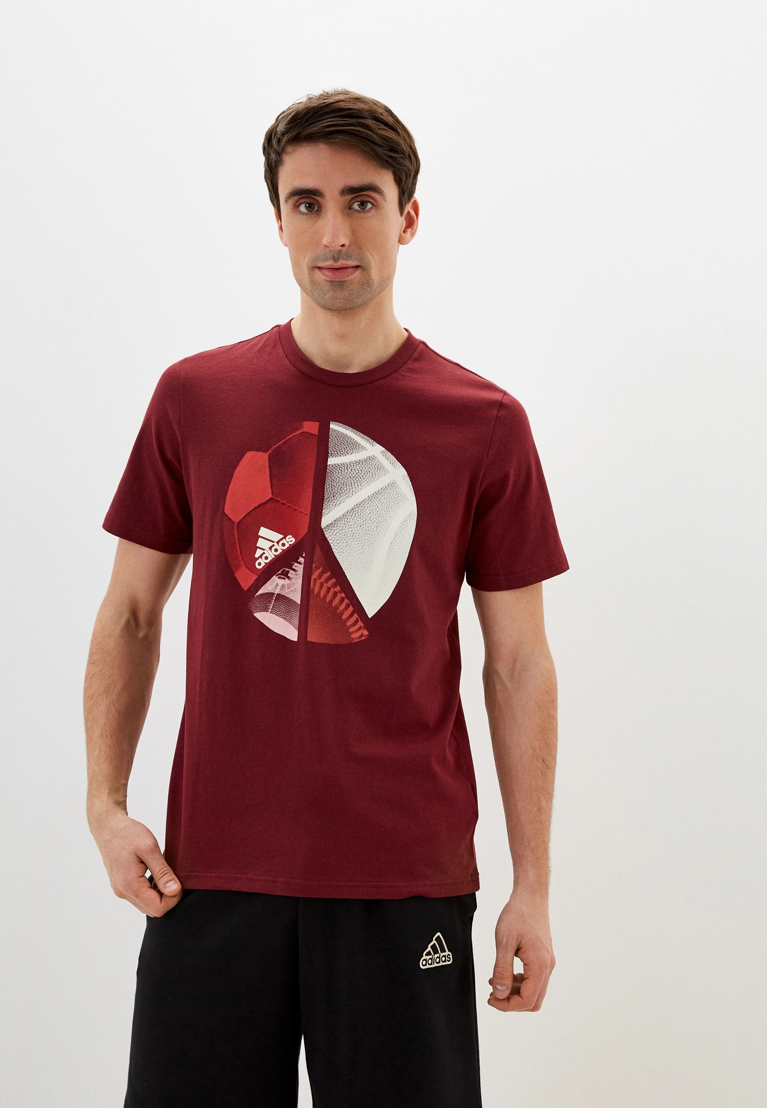 

Футболка мужская Adidas HE4820 красная XL, HE4820