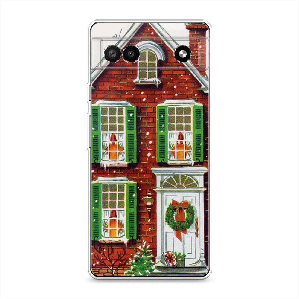 

Чехол для Google Pixel 6A "Рождественский дом", Зеленый;красный;белый, 271150-5