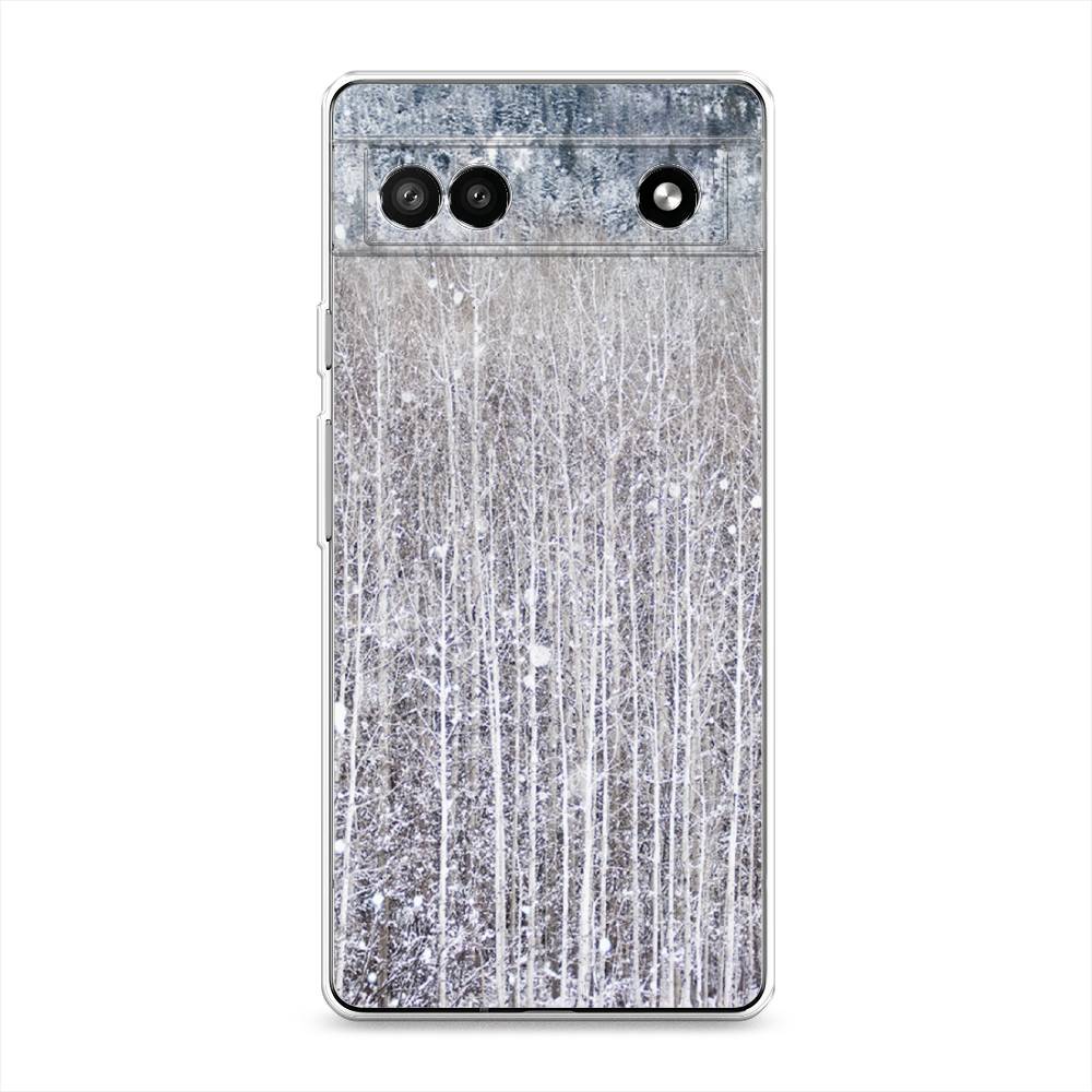 

Чехол для Google Pixel 6A "Снежный лес", Бежевый;серый;белый, 271150-5